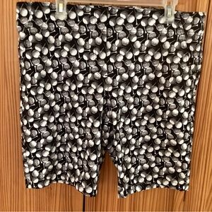 Izod Black and White Patterned Athletic Shorts